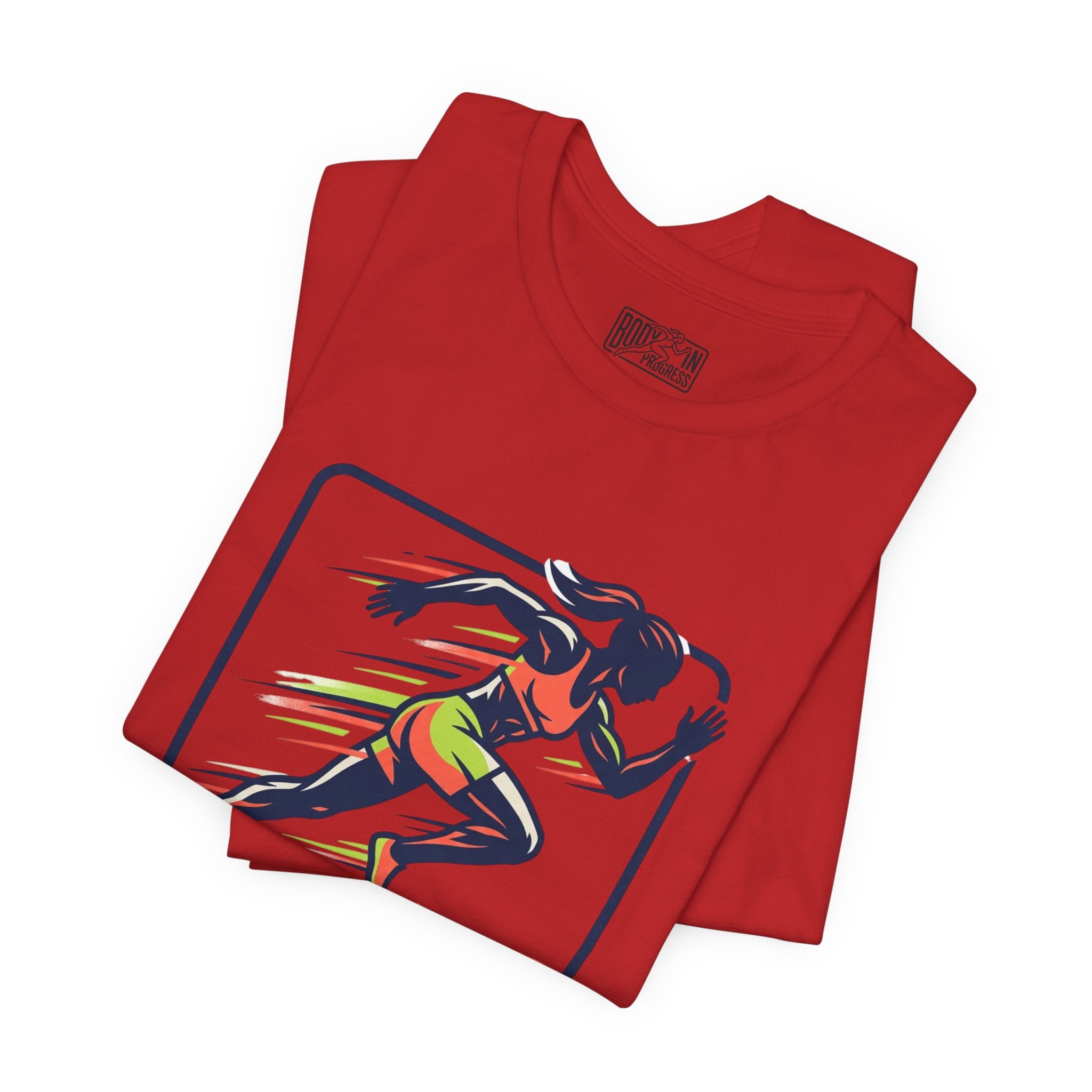 Just Keep Moving Running Graphic Tee | Motivational Fitness Shirt