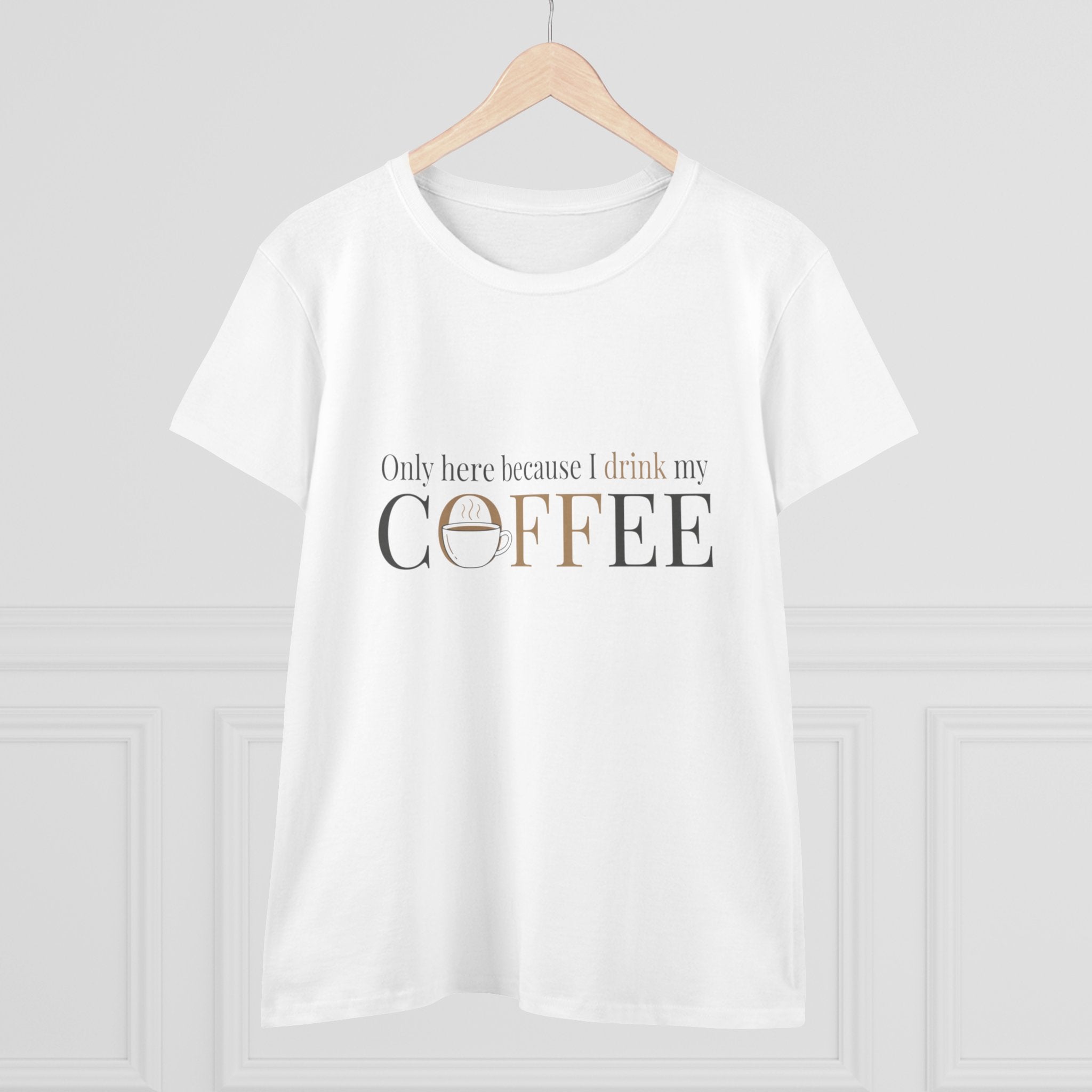 I Drink My Coffee tee | Women's Coffee Shirt, Minimalist Coffee Graphic