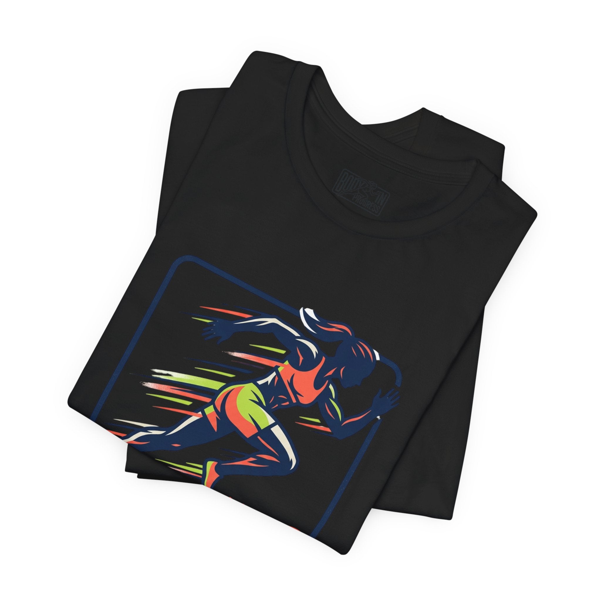 Just Keep Moving Running Graphic Tee | Motivational Fitness Shirt