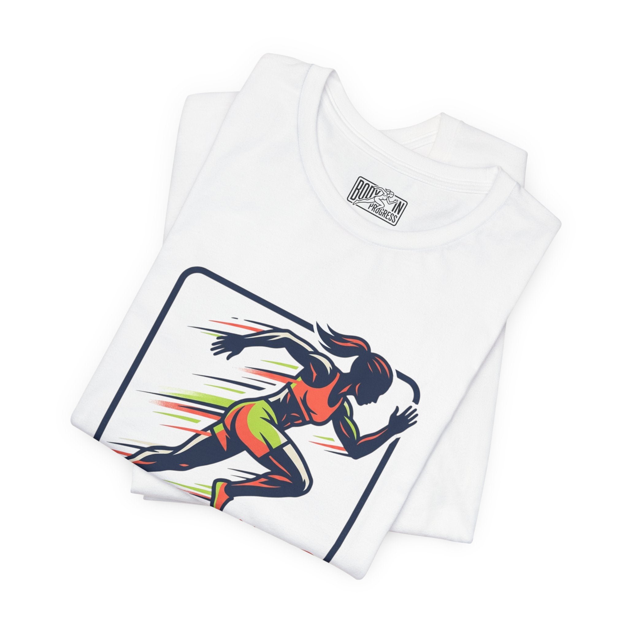 Just Keep Moving Running Graphic Tee | Motivational Fitness Shirt