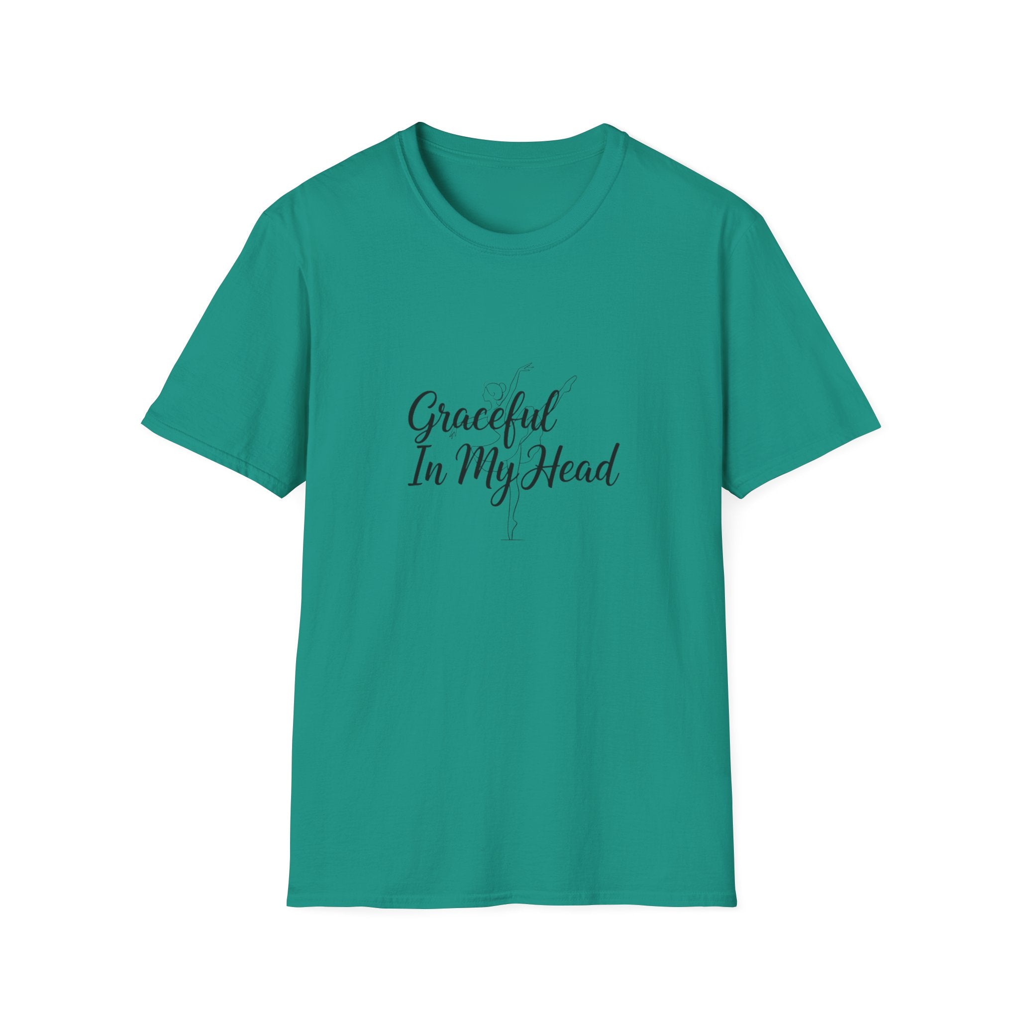 Graceful In My Head T-Shirt | Script Typography, Minimal White Tee
