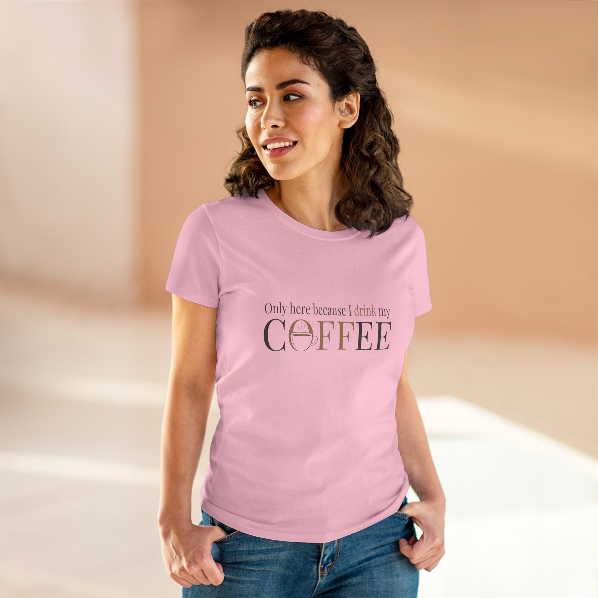 I Drink My Coffee tee | Women's Coffee Shirt, Minimalist Coffee Graphic