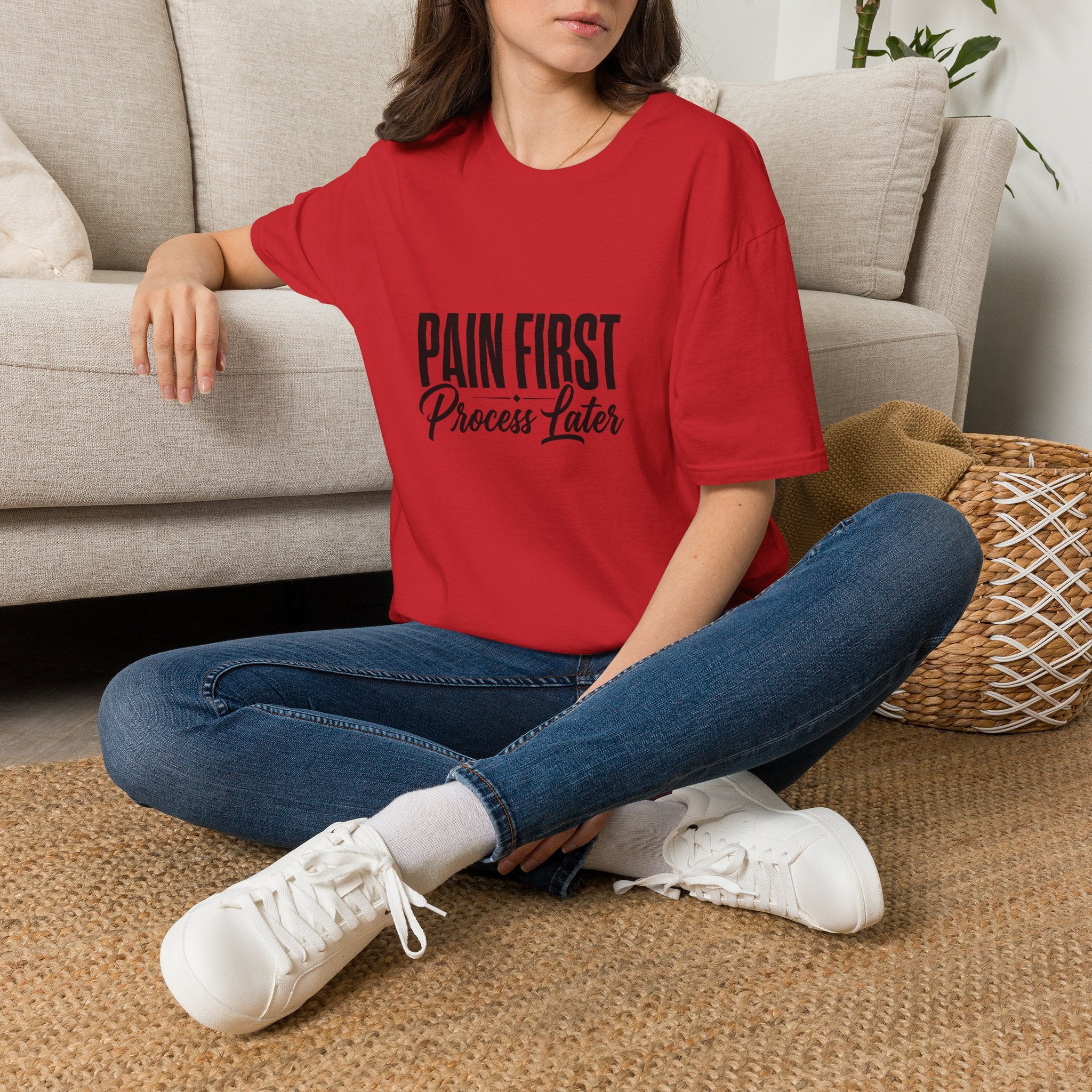 Pain First Process Later T-Shirt | Motivational Quote Tee