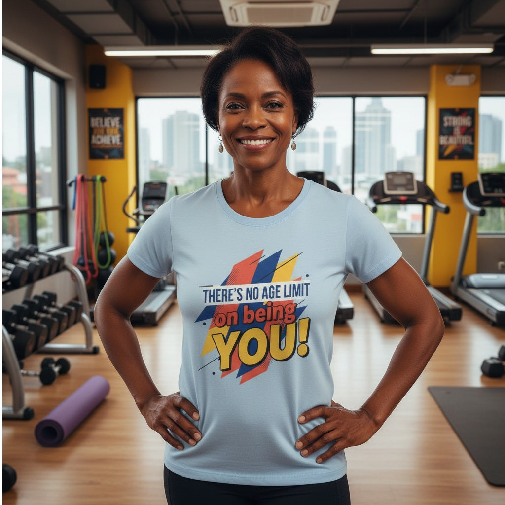 There's No Age Limit On Being You T-Shirt | Inspirational Bold Pop Color Graphic