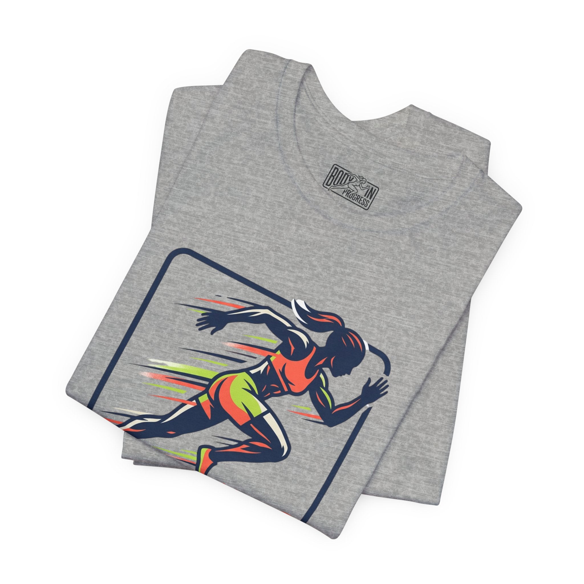 Just Keep Moving Running Graphic Tee | Motivational Fitness Shirt