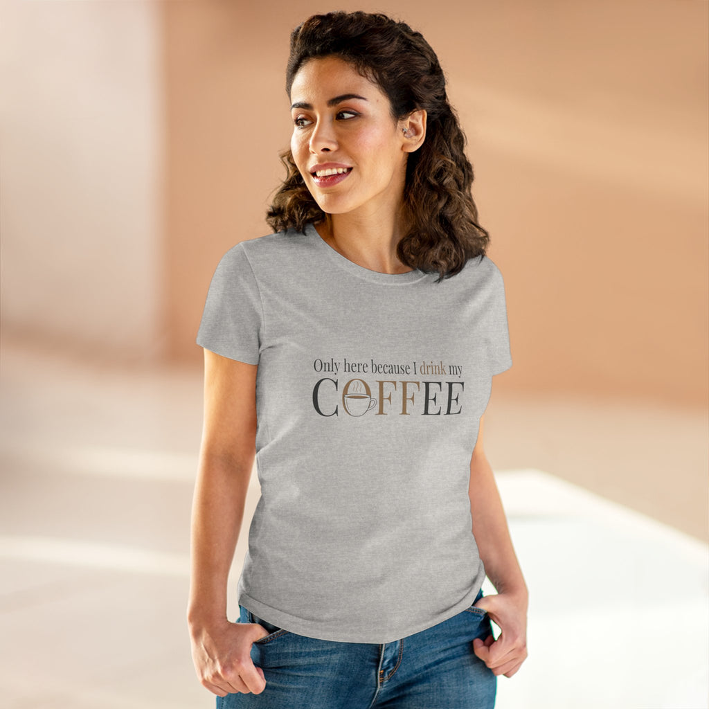 I Drink My Coffee tee | Women's Coffee Shirt, Minimalist Coffee Graphic