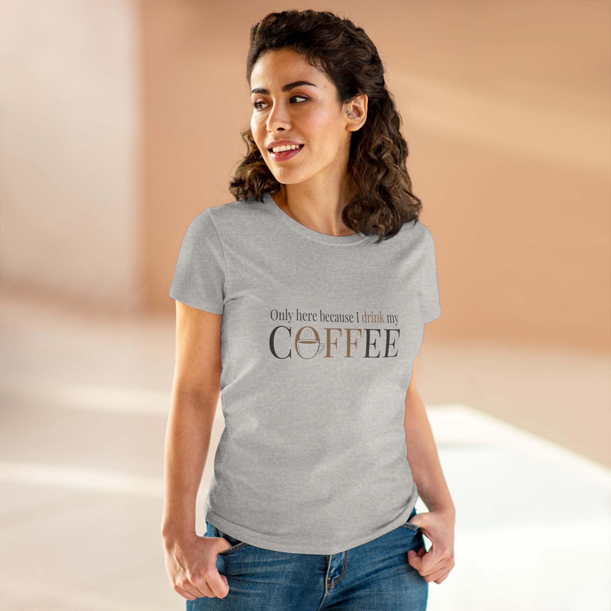 I Drink My Coffee tee | Women's Coffee Shirt, Minimalist Coffee Graphic